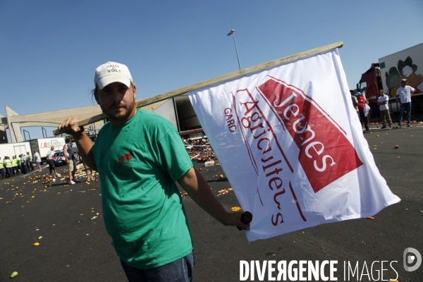 Manifestation producteurs Bouches du Rhone, Gar
