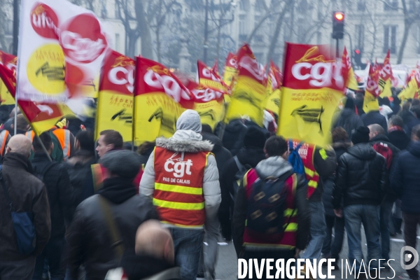Manifestation des cheminots à Paris