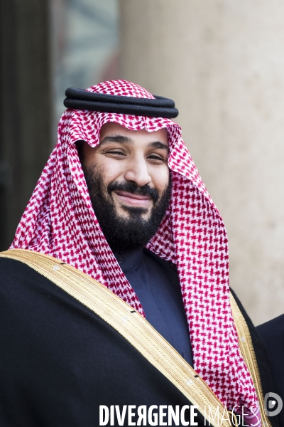 Emmanuel MACRON reçoit Mohammed Bin SALMAN, prince héritier d Arabie Saoudite.