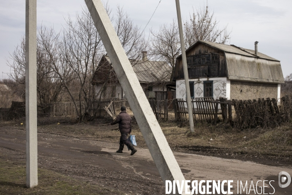 Un village sur la ligne de front ukrainienne.