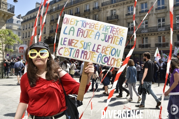 La fête à Macron. Manifestation du 5 mai 2018 à Paris.