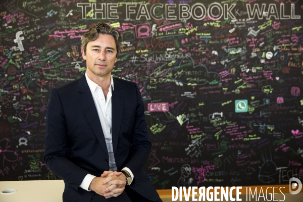 Laurent SOLLY, directeur général de Facebook France et Europe du sud, dans les locaux de Facebook à Paris.