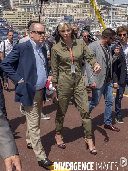 Monaco F1 Grand Prix - Prince Albert II and the Princess Charlene of Monaco