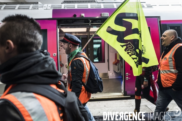 Grève à la SNCF, gare du Nord.