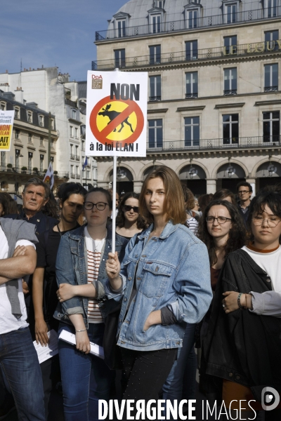 Architectes contre le projet Loi Elan, manifestation Palais Royal