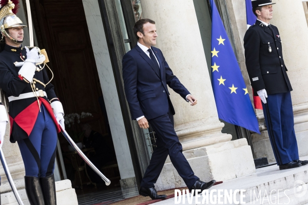 Emmanuel Macron reçoit Giuseppe Conte
