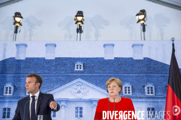 Angela Merkel et Emmanuel Macron à Meseberg pour un sommet franco-allemand