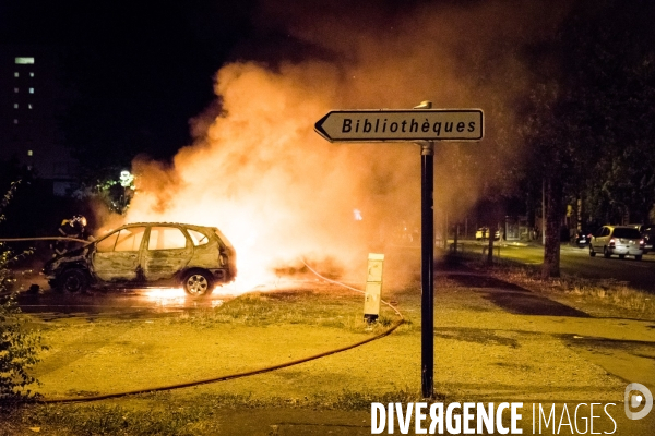 Incendies dans le quartier du Breil à Nantes