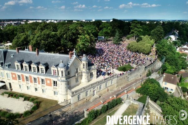 Finale de la coupe du monde de football à Conflans Sainte Honorine par drone