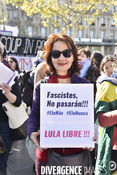 #ELE NAO. Solidarité de femmes avec les brésiliennes contre l élection à la présidence de Jair Bolsonaro.