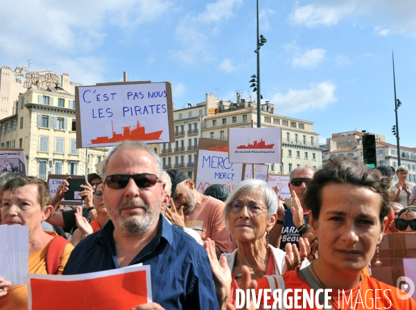 L Aquarius manifestation à Marseille