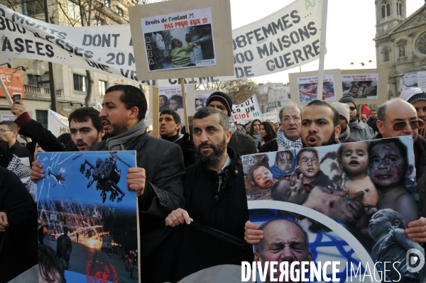 Manifestation de soutien aux habitants de Gaza, Paris