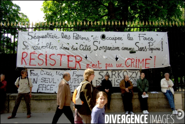 Défilé syndical du 1er Mai à Paris.