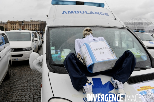 Manifestation des ambulanciers