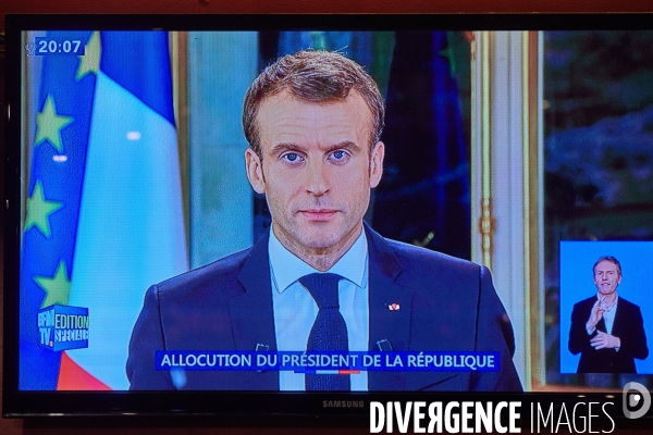 Declaration d Emmanuel Macron, president de la Republique