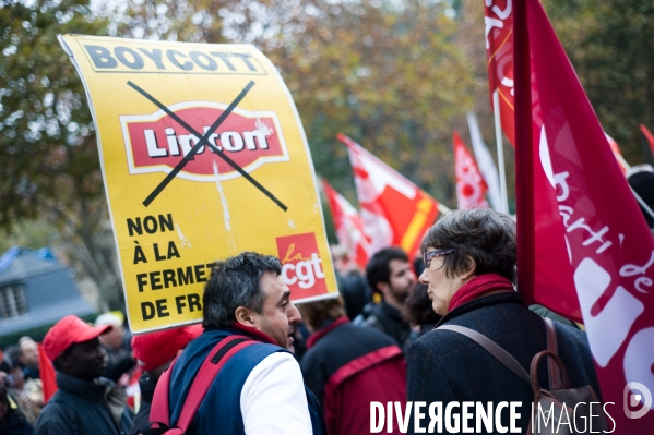 Rassemblement des salariés de Fralib, Paris, 24/11/2011