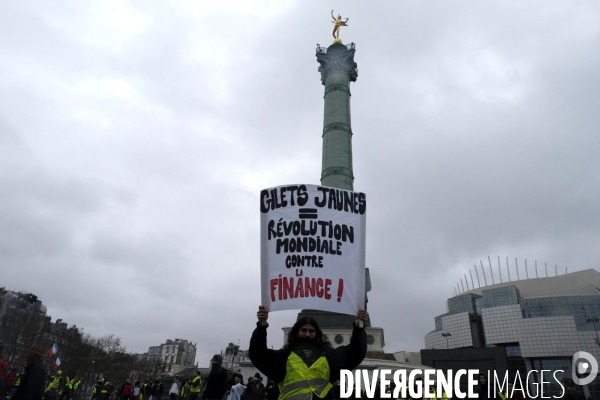 Manifestation gilets jaunes a Paris, Yellow Vests, Gilets JaunesÊprotest in Paris.