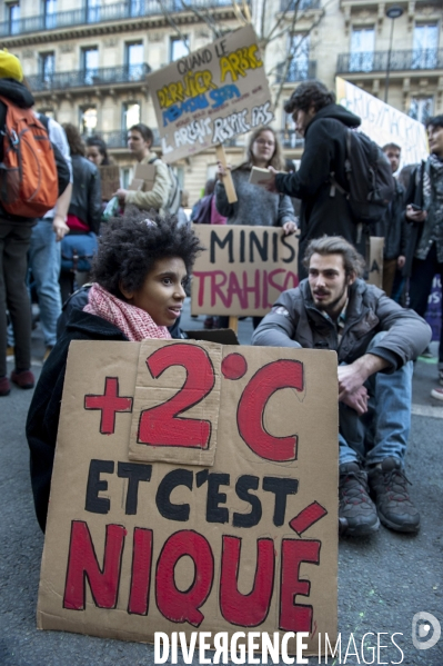 Manifestaion des lycéens ey des étudiants pour le climat