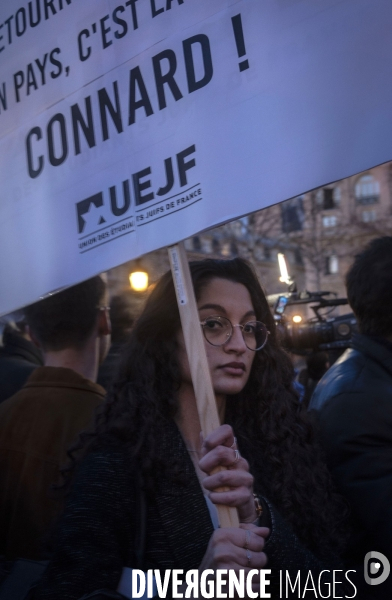 Rassemblement contre l antisémitisme à Paris
