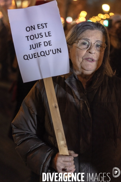 Rassemblement contre l antisémitisme à Paris
