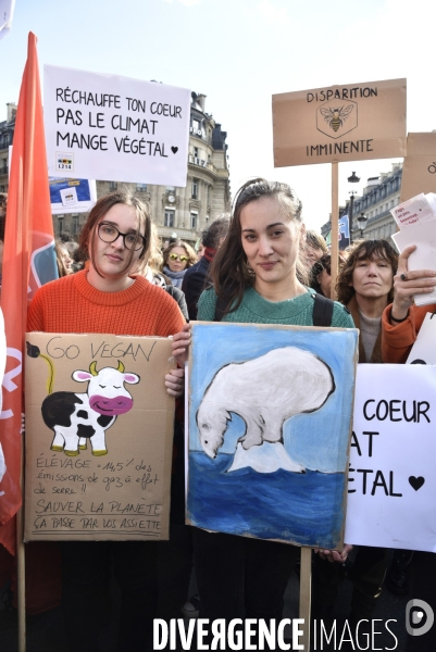 Marche du siècle pour le climat. March of century for climate, with youth.