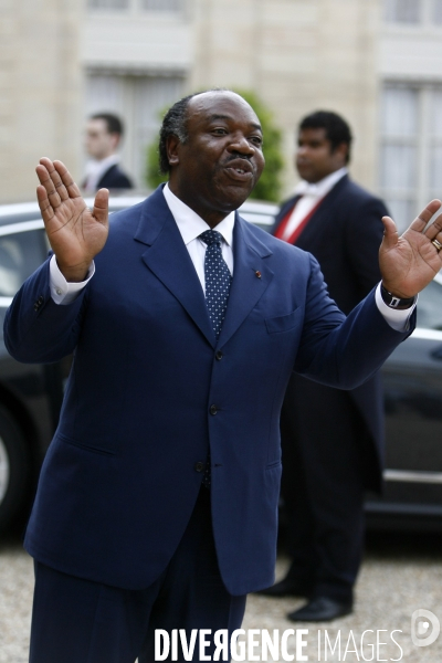 Francois Hollande recoit Ali Bongo du Gabon