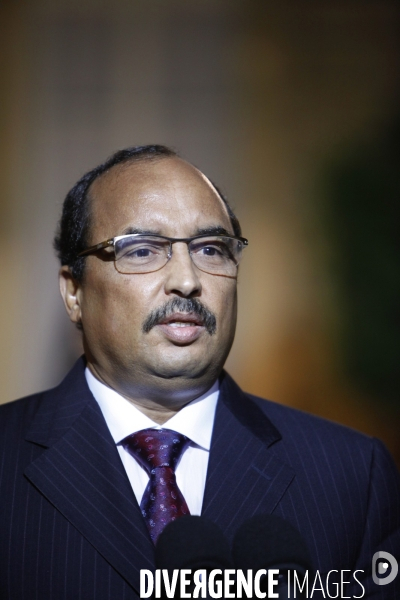 Mohamed OULD ABDEL AZIZ, président de la Mauritanie reçu au Palais de l Elysée par Nicolas SARKOZY