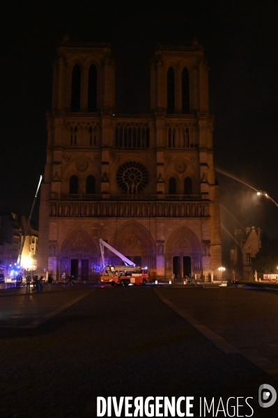 Incendie à Notre-Dame de Paris.