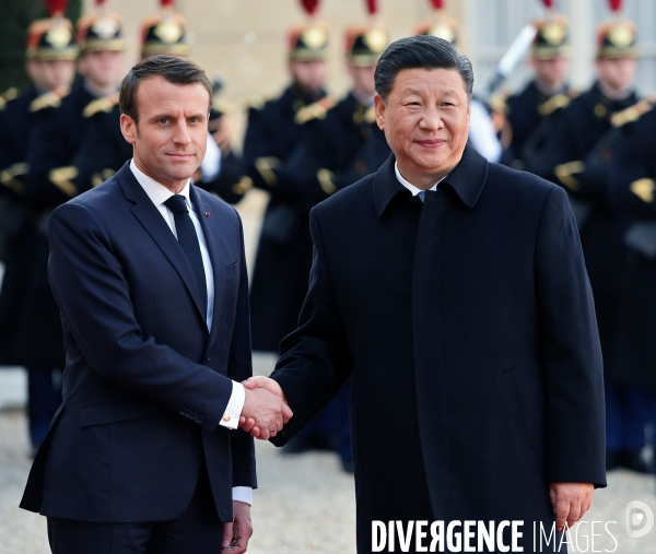 Emmanuel Macron reçoit XI Jinping