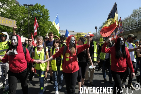 Manifestation Gilets Jaunes (Yellow vests) Paris, Act XXIII. Gilets Jaunes protest in Paris.