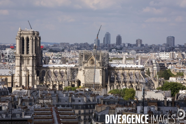 Les travaux sur la cathédrale Notre-Dame de Paris après l incendie