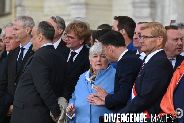 Emmanuel Macron et Sergio Mattarella,président de la République italienne  à Chambord