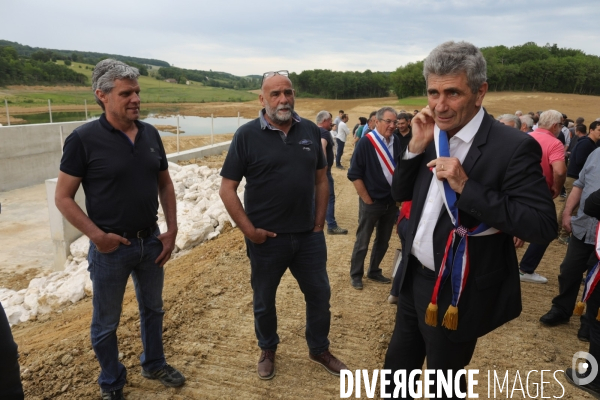 Reunion de Maires du Lot-et-Garonne sur le chantier du Lac de Caussade (47)