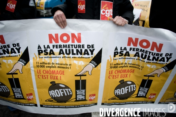 PSA: manifestation contre la fermeture du site d Aulnay, Aulnay-sous-bois, 18/02/2012