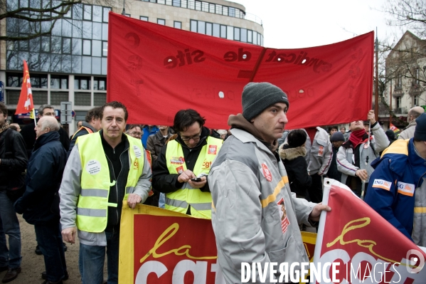 PSA: manifestation contre la fermeture du site d Aulnay, Aulnay-sous-bois, 18/02/2012