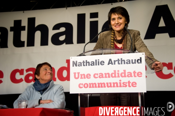 Meeting de lancement de campagne de Nathalie Arthaud, Montreuil, 04/02/2012