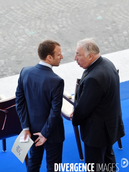 Emmanuel Macron avec Gérard Larcher