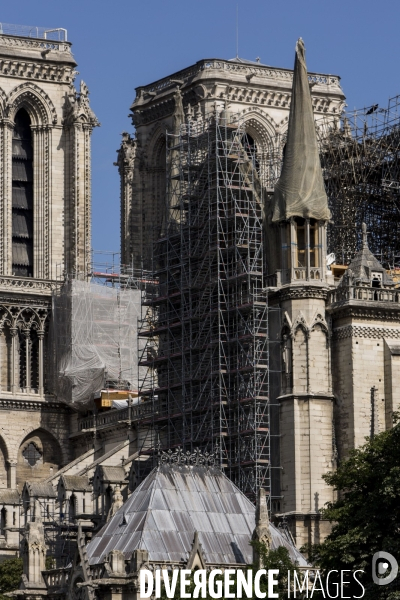 Notre-Dame de Paris 3 mois après l incendie.
