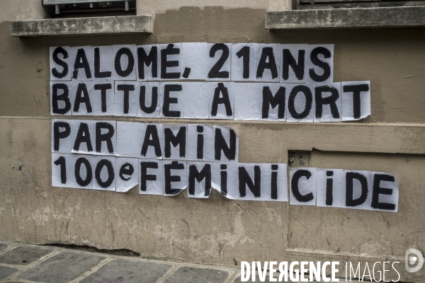 Affichage militant contre le féminicide.