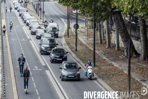 Paris - Mobilites douces par temps de particules fines