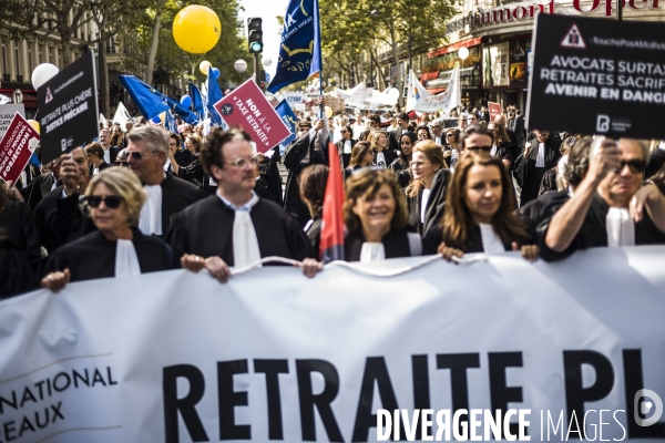 Manifestation des professions libérales contre la reforme des retraites.