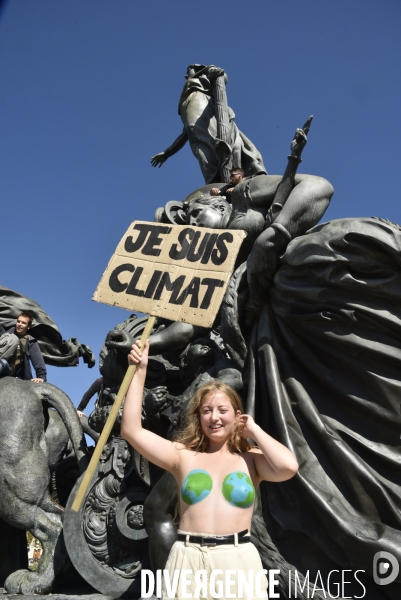 Greve mondiale pour le climat, étudiants et scolaires. Climate justice. Global strike for the climate with youth