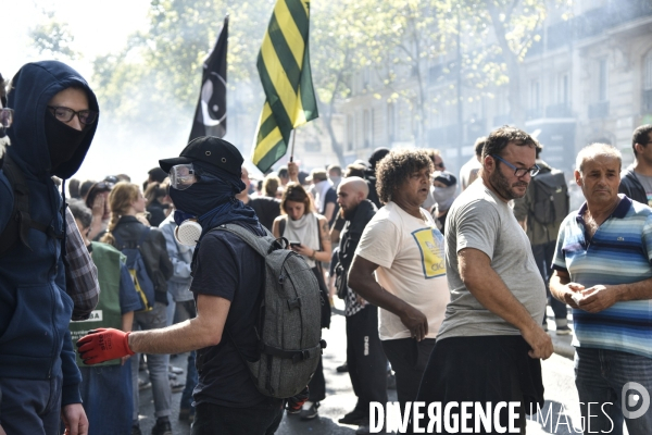 Marche pour le climat 2019, manifestation perturbée, tensions avec les forces de l Ordre à Paris. Walk for the climate.