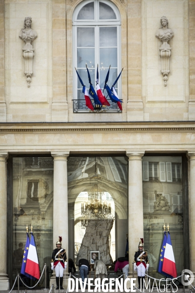 Hommage au Président Jacques Chirac au Palais de l Elysée.