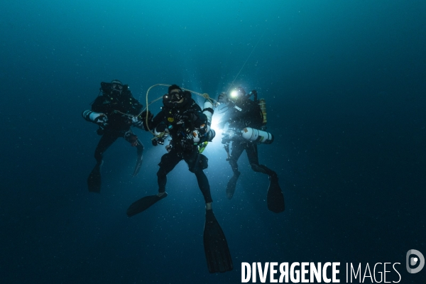 Les plongeurs de l expédition GREENPEACE AMAZON REEF CNRS