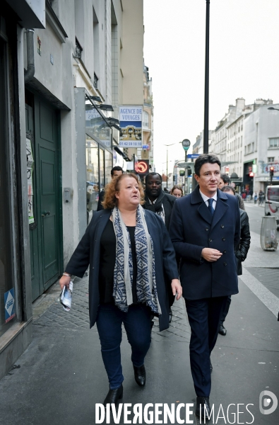 Elections municipales / Benjamin Griveaux avec Frédérique Calandra