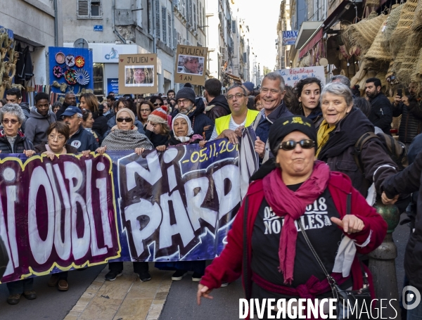 Marseille : manifestation un an après la catastrophe de la rue d Aubagne