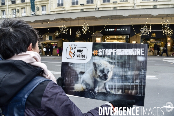 Cause animale : Stop fourrure organisé par ONE VOICE et le Parti Animaliste.