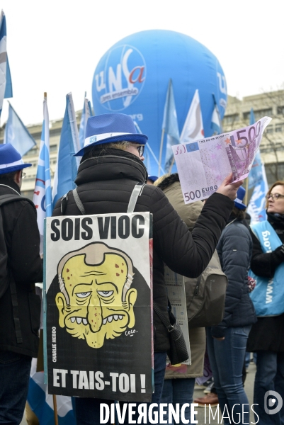 Grève du 5 décembre 2019 à Paris. National strike of 5 December 2019 in Paris.
