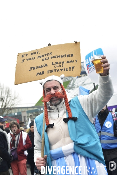 Grève du 5 décembre 2019 à Paris. National strike of 5 December 2019 in Paris.